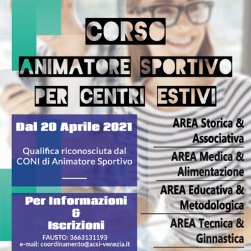 Corso Animatore Sportivo per Centri Estivi 2021